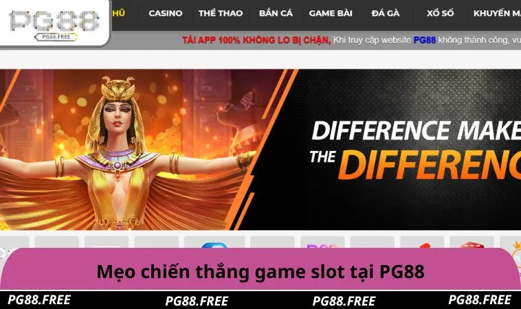 Mẹo chiến thắng game slot tại PG88