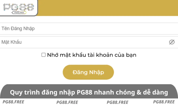 Quy trình đăng nhập PG88 nhanh chóng & dễ dàng